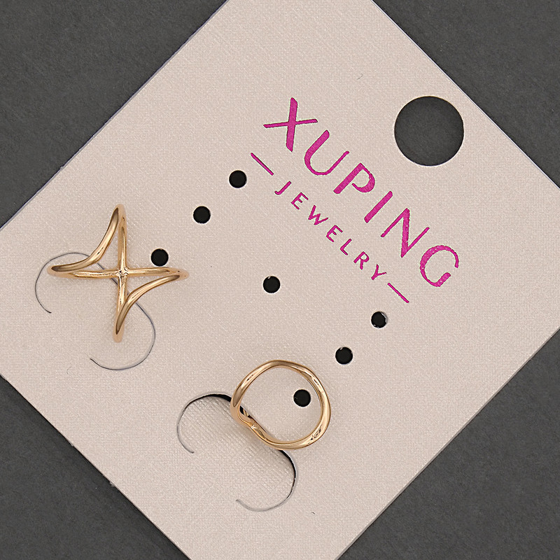 Kaf podwójny Xuping pozłota 18K 8x7 mm +