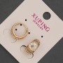 Kolczyki Xuping pozłacane 18K i rodowane 8×14 mm+