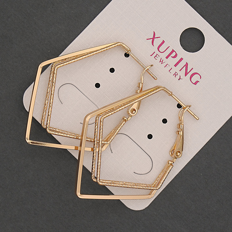 Kolczyki Xuping, średnica 4 mm, długość 37 mm ±, pozłacane 18K