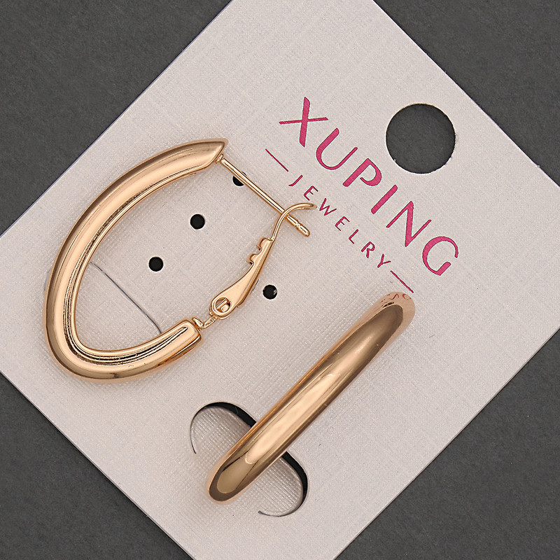 Kolczyki Xuping, średnica 8 mm, długość 27 mm, pozłacane 18K