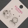 Kolczyki Xuping z białymi cyrkoniami, o średnicy 10×13 mm, rodowane