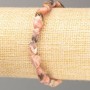 Bransoleta z naturalnego rodokrozytu, galetowana, średnica 10×8–10 mm, długość 18 cm