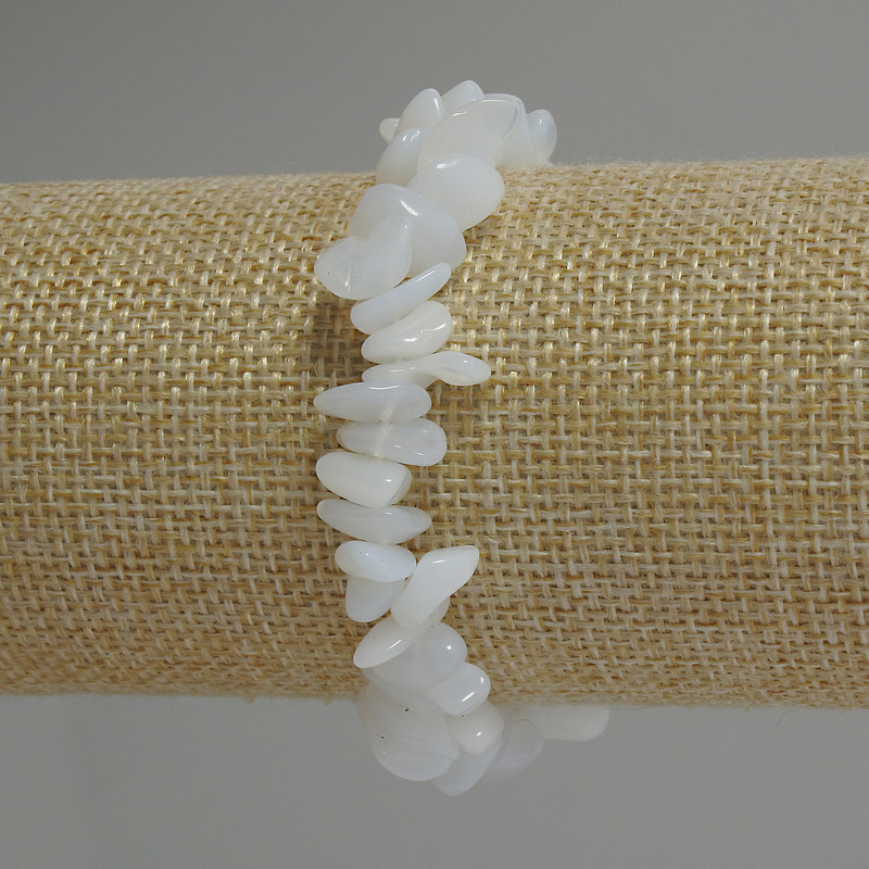 Bransoletka z drobinek księżycowego kamienia, długość 18 cm