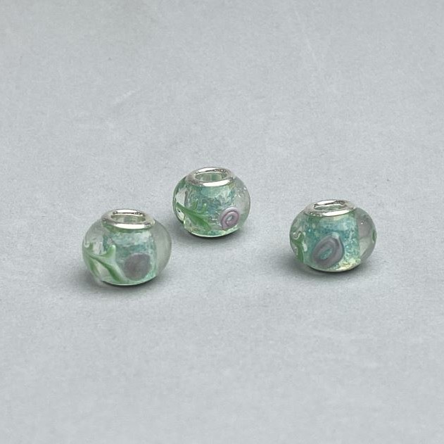 Koralik Pandora plastikowy, rozmiar 14×10 mm, otwór 4,5 mm, zestaw 6 szt.