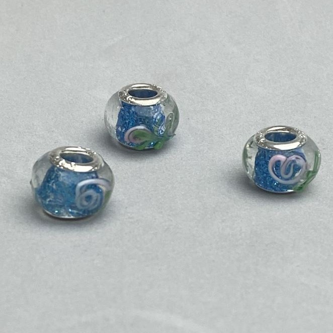 Koralik Pandora z plastiku, średnica 14×10 mm, otwór 4,5 mm, zestaw 6 szt.