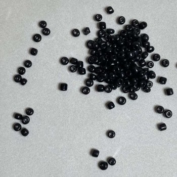 Czarny plastikowy koralik rondel 4×3 mm ± opakowanie 70 g
