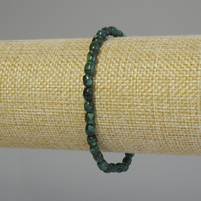 Bransoletka z afrykańskiego turkusu fasetowana, średnica 5,5×4 mm, długość 18 cm, elastyczna