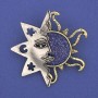 Broszka Słońce i Gwiazda 48 mm ± złoty metal