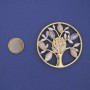 Broszka na magnesie Drzewo, emalia, metal złocisty, 50 mm+