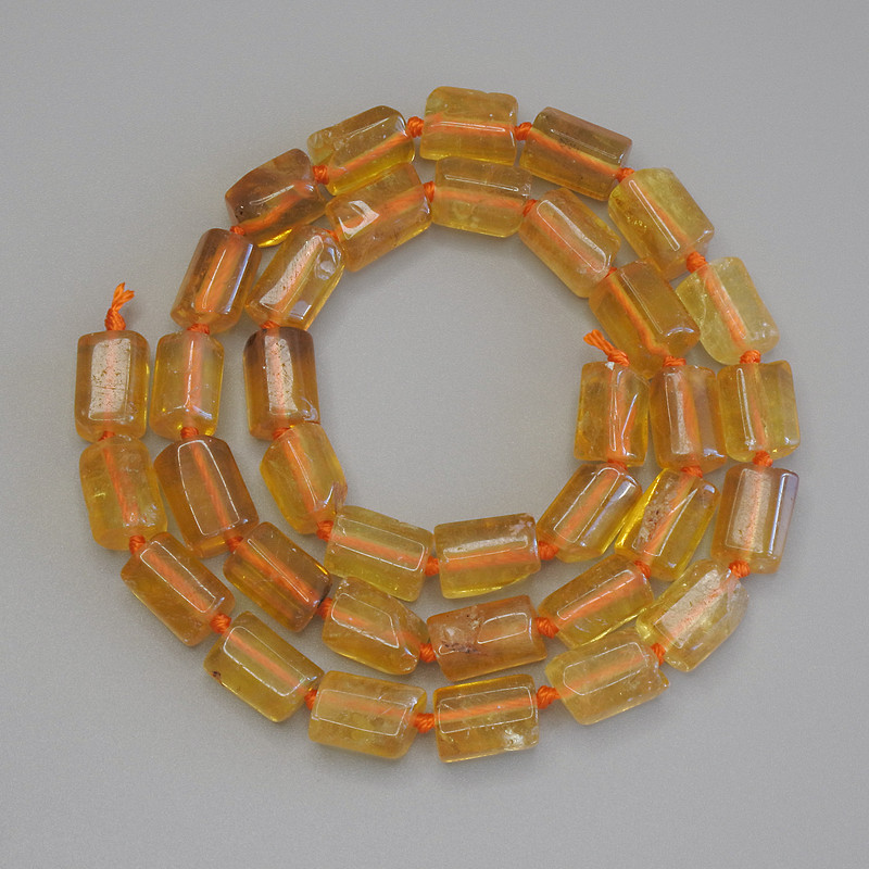 Koraliki z cytrynu fasetowane, średnica 11×7 mm, długość około 41 cm, na nici