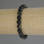 Bransoletka z obsydianu słonecznego, naturalny kamień, fasetowane kulki, średnica 8 mm, długość 18 cm (rozciągliwa)
