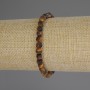 Bransoletka z fasetowanego sześcianu tygrysiego oka, o wymiarach 5×5 mm, długość 18 cm (rozciągliwa)