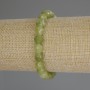 Bransoletka z naturalnymi kamieniami: chryzolit i oliwin – fasetowane kule o średnicy 8 mm, długość 18 cm (rozciągliwa)
