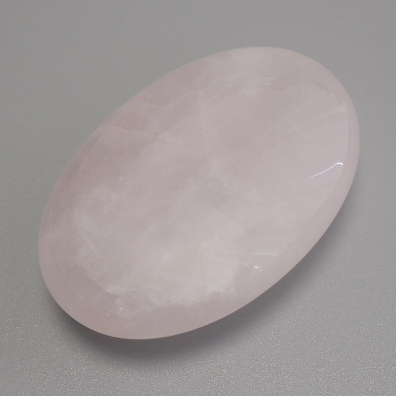 Pamiątka z naturalnego kamienia — różowy kwarc, owal 60×40×20 mm+