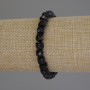 Bransoletka z czarnego turmalinu, fasetowana kostka, średnica 6,5 mm, długość 18 cm, na elastycznej gumce