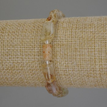 Bransoletka z cytryną fasetowaną, średnica 10–13×8 mm, długość 18 cm, +/- elastyczna