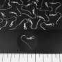 (12x15 mm) okucia do kolczyków (haczyki) – jasny metal – 1000 par