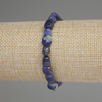 Bransoletka z sodalitu fasetowana, średnica 7–11×7–8 mm, długość 18 cm, elastyczna