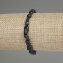 Bransoletka ze szungitu fasetowana, średnica 8–12×7 mm, długość 18 cm, elastyczna