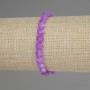 Bransoletka z lawendowego ametystu — fasetowana moneta, średnica 6 mm, długość 18 cm, elastyczna