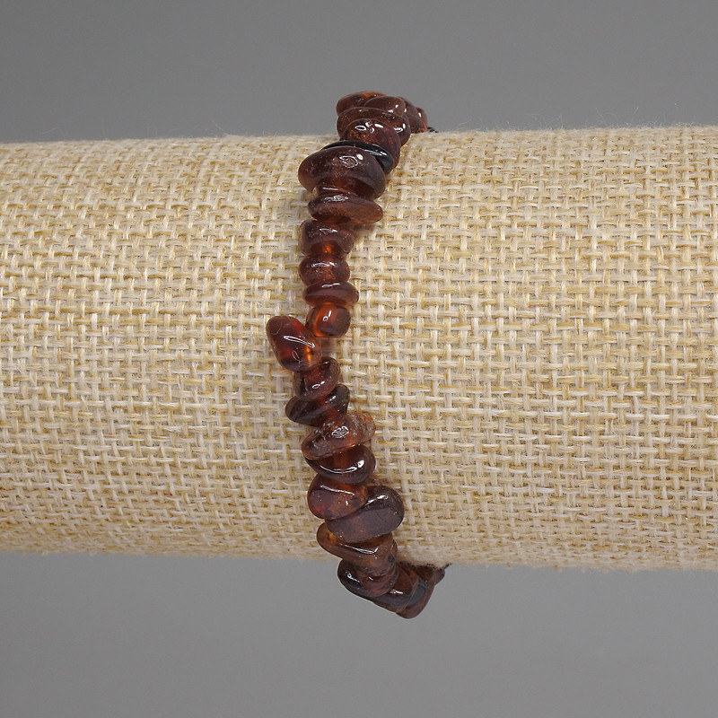Bransoletka z karneolu „Kruszka”, średnica 5–9×2–4 mm, długość 18 cm, elastyczna