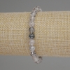 Bransoletka z kwarcu Herkimer, diamentowy kwarc, gładkie kulki 6 mm, długość 18 cm, elastyczna