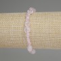 Bransoletka z różowego kwarcu fasetowana, średnica 5–8×6 mm, długość około 18 cm, elastyczna