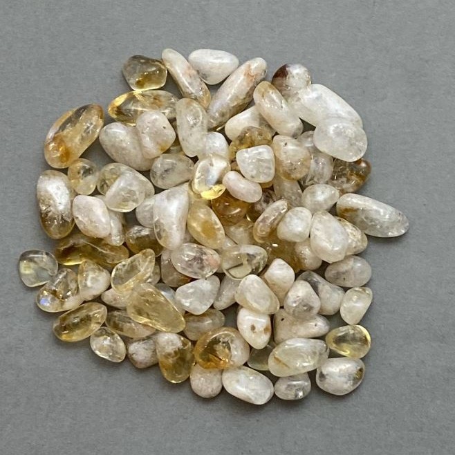 Naturalny kamień cytryn fasetowany bez otworu 7-14×5-7 mm ± (za 100 g ±)