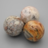 Wyprzedaż! Kulka ozdobna z naturalnego kamienia – piaskowy jaspis, średnica 40 mm +/- (geody)