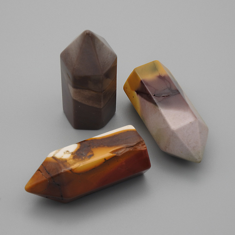 Pamiątkowy ołówek z naturalnego kamienia – jaspis mookaite, średnica 36 × 16 mm (cena za 1 szt.)