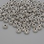 Koralik-wstawka z metalu, kolor srebrny, średnica 5×2,5 mm, otwór 1,8 mm, opakowanie 20 g (~105 szt.)