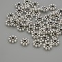 Galanteria jubilerska – koralik-wkładka, kolor metalu srebrzysty, średnica 7,5×3 mm ± otwór, średnica 2,3 mm ± opakowanie 20 g (~41 szt.)
