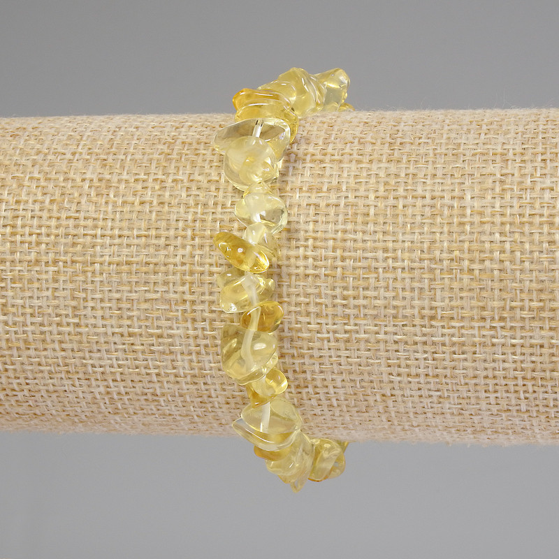 Bransoletka z cytryną w drobinkach, średnica 6–11×3–6 mm, długość 18 cm, elastyczna