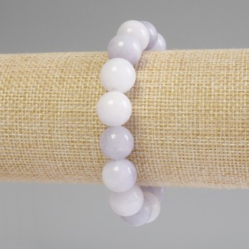 Bransoletka z akwamarynu – gładka kulka, średnica 12,5 mm, długość 18 cm, elastyczna