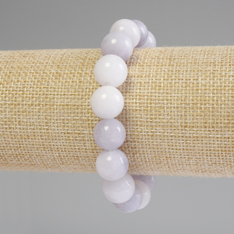 Bransoletka z akwamarynu – gładka kulka, średnica 12,5 mm, długość 18 cm, elastyczna
