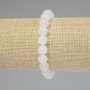 Bransoletka z kryształu górskiego, gładka kulka, średnica 8 mm, długość 18 cm, elastyczna