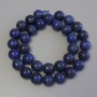 Koraliki z lazurytu, gładkie kulki, średnica 12 mm ±, na nitce, długość 38 cm+