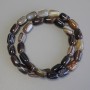 Koraliki agatowe w kształcie beczułek, średnica 12×8 mm ±, na nici, długość ok. 39 cm+