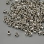 Okucia jubilerskie – wkładka koralikowa w kolorze metalu, srebrny, średnica 3×3 mm ± otwór, średnica 2 mm ± opakowanie 20 g (~195 szt.)