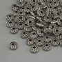 Wstawka koralikowa w kolorze metalu srebrnym, średnica 6×2,5 mm, otwór 2 mm, opakowanie 20 g (~94 szt.)