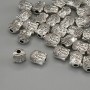 Koralik-wstawka Budda, kolor metalu: srebro, średnica 6×7×4 mm ± otwór 1,9 mm ± opakowanie 20 g (~31 szt.)