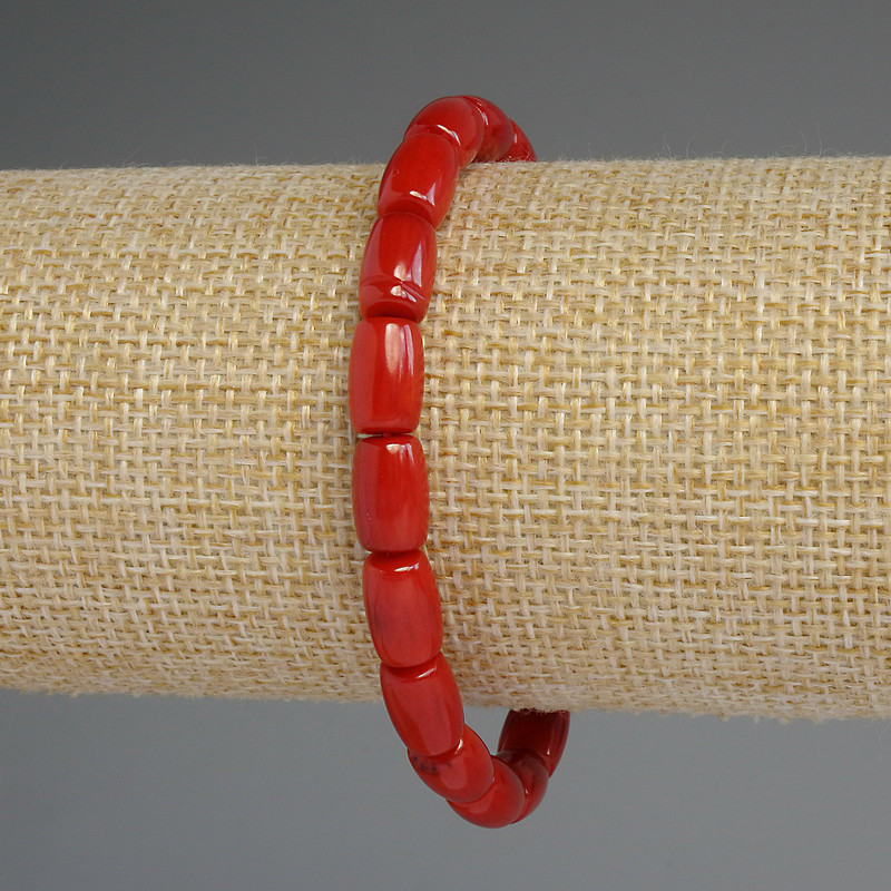 Bransoletka z koralu «Barilo» 10×6, 5 mm, długość 18 cm, elastyczna