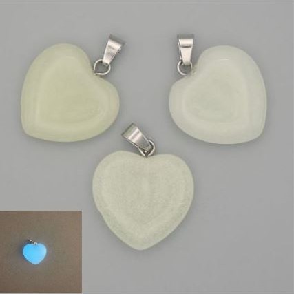 Wisiorek Serce Onyks błękitne światło 20×20×25 mm+