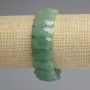 Bransoletka z nefrytu, fasetowane zaokrąglone ogniwa, średnica 20×10 mm, długość 18 cm, elastyczna