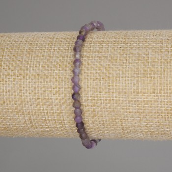 Bransoletka ametyst granowany kulka, średnica 4 mm+-, długość 18 cm +- stretch