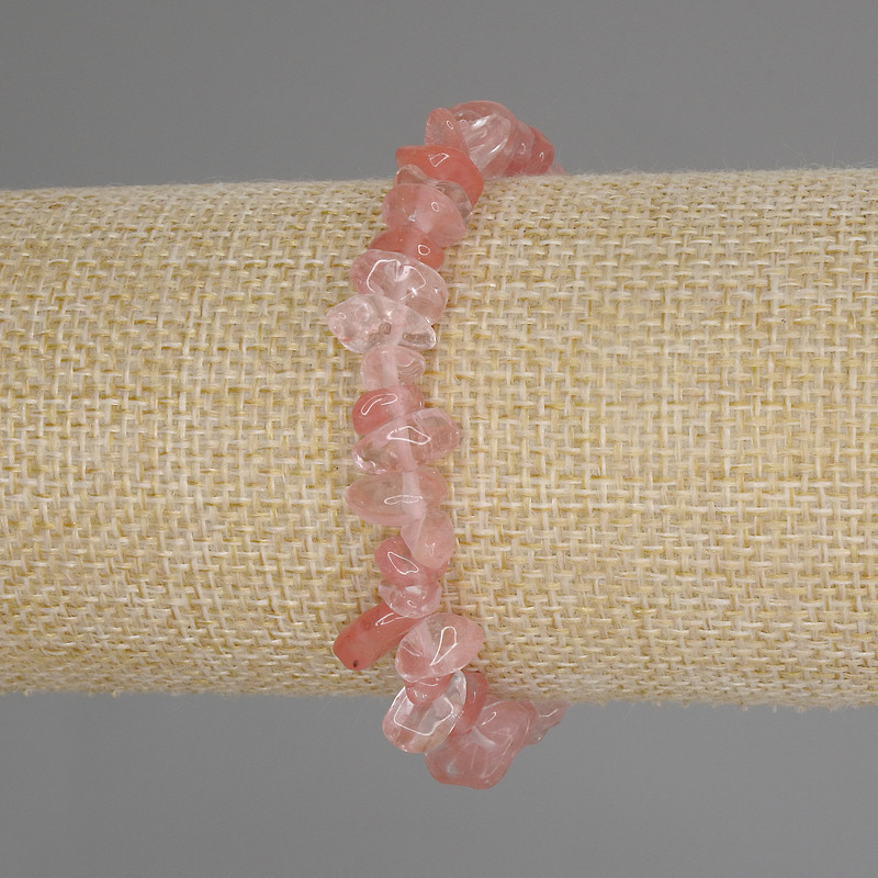 Bransoletka z chalcedonu – drobne kawałki, średnica 6–9×3–5 mm, długość 18 cm, elastyczna
