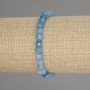 Bransoletka z fasetowanego akwamarynu – kostka 5×5 mm, długość 18 cm, elastyczna