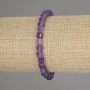 Bransoletka z ametystu fasetowanego, kubik o wymiarach 5×5 mm, długość około 18 cm, elastyczna