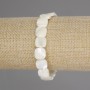 Bransoletka z masy perłowej, kwadratowa, o wymiarach 10×10 mm, długość 18 cm, elastyczna
