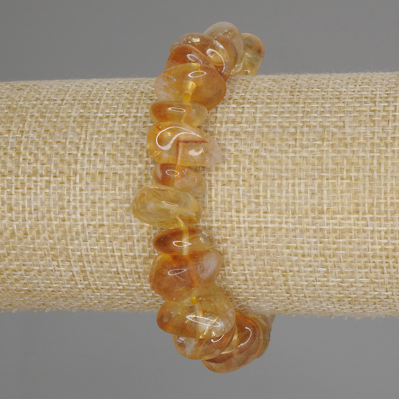 Bransoletka z cytryną w kształcie galetowym, średnica 10-16×3-8 mm, długość 18 cm, elastyczna